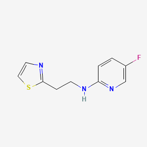molecular formula C10H10FN3S B7569976 5-fluoro-N-[2-(1,3-thiazol-2-yl)ethyl]pyridin-2-amine 