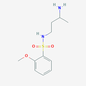 molecular formula C11H18N2O3S B7569981 N-(3-aminobutyl)-2-methoxybenzenesulfonamide 