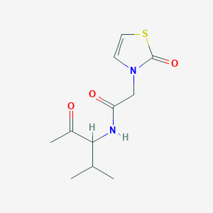 N-(2-methyl-4-oxopentan-3-yl)-2-(2-oxo-1,3-thiazol-3-yl)acetamide