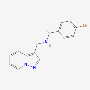 1-(4-bromophenyl)-N-(pyrazolo[1,5-a]pyridin-3-ylmethyl)ethanamine