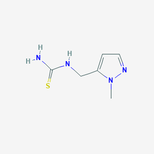 molecular formula C6H10N4S B7570037 (2-Methylpyrazol-3-yl)methylthiourea 