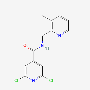 molecular formula C13H11Cl2N3O B7570059 2,6-dichloro-N-[(3-methylpyridin-2-yl)methyl]pyridine-4-carboxamide 