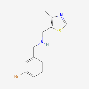 1-(3-bromophenyl)-N-[(4-methyl-1,3-thiazol-5-yl)methyl]methanamine