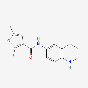 molecular formula C16H18N2O2 B7570146 2,5-dimethyl-N-(1,2,3,4-tetrahydroquinolin-6-yl)furan-3-carboxamide 