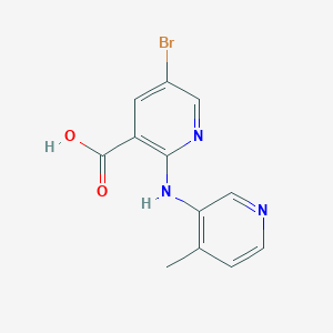 molecular formula C12H10BrN3O2 B7570162 5-Bromo-2-[(4-methylpyridin-3-yl)amino]pyridine-3-carboxylic acid 