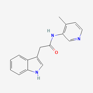 molecular formula C16H15N3O B7570166 2-(1H-indol-3-yl)-N-(4-methylpyridin-3-yl)acetamide 