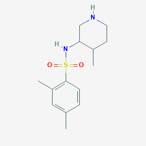 molecular formula C14H22N2O2S B7570196 2,4-dimethyl-N-(4-methylpiperidin-3-yl)benzenesulfonamide 