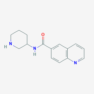 molecular formula C15H17N3O B7570216 N-piperidin-3-ylquinoline-6-carboxamide 