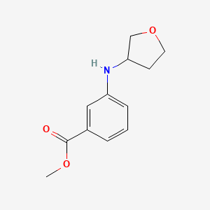 molecular formula C12H15NO3 B7570223 Methyl 3-(oxolan-3-ylamino)benzoate 