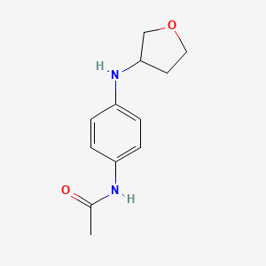 molecular formula C12H16N2O2 B7570231 N-[4-(oxolan-3-ylamino)phenyl]acetamide 