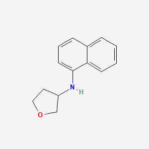 molecular formula C14H15NO B7570241 N-naphthalen-1-yloxolan-3-amine 