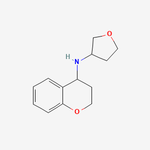 molecular formula C13H17NO2 B7570294 N-(oxolan-3-yl)-3,4-dihydro-2H-chromen-4-amine 