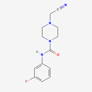 molecular formula C13H15FN4O B7570304 4-(cyanomethyl)-N-(3-fluorophenyl)piperazine-1-carboxamide 