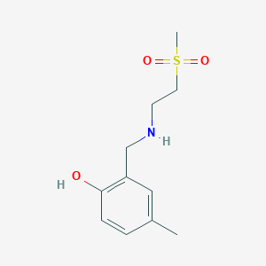 4-Methyl-2-[(2-methylsulfonylethylamino)methyl]phenol