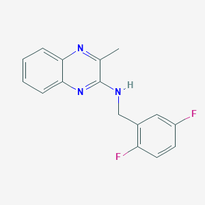 molecular formula C16H13F2N3 B7570314 N-[(2,5-difluorophenyl)methyl]-3-methylquinoxalin-2-amine 