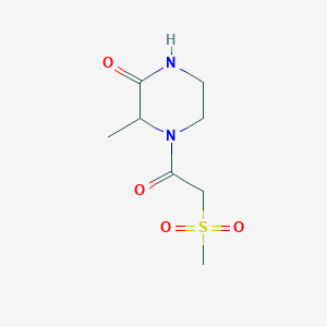 3-Methyl-4-(2-methylsulfonylacetyl)piperazin-2-one