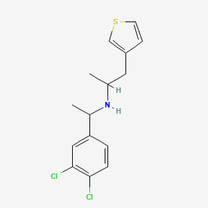 N-[1-(3,4-dichlorophenyl)ethyl]-1-thiophen-3-ylpropan-2-amine