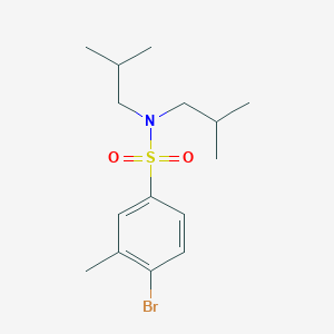 molecular formula C15H24BrNO2S B7570391 4-bromo-3-methyl-N,N-bis(2-methylpropyl)benzenesulfonamide 