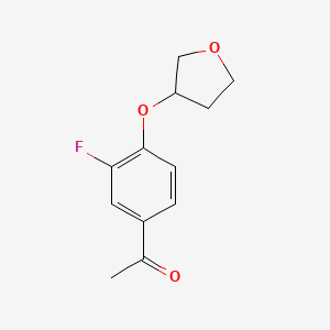 1-[3-Fluoro-4-(oxolan-3-yloxy)phenyl]ethanone