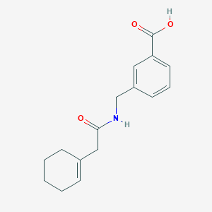 3-[[[2-(Cyclohexen-1-yl)acetyl]amino]methyl]benzoic acid