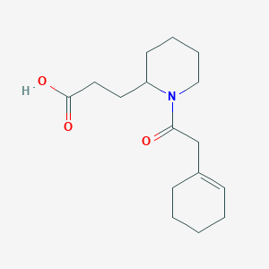 3-[1-[2-(Cyclohexen-1-yl)acetyl]piperidin-2-yl]propanoic acid