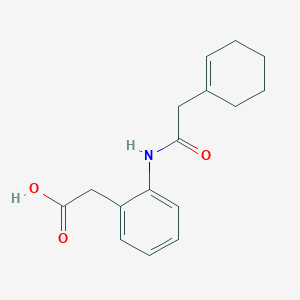 2-[2-[[2-(Cyclohexen-1-yl)acetyl]amino]phenyl]acetic acid