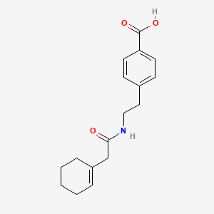 4-[2-[[2-(Cyclohexen-1-yl)acetyl]amino]ethyl]benzoic acid