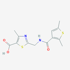 molecular formula C13H14N2O3S2 B7570469 2-[[(2,5-Dimethylthiophene-3-carbonyl)amino]methyl]-4-methyl-1,3-thiazole-5-carboxylic acid 
