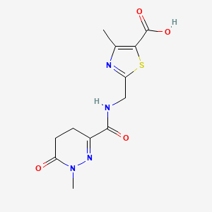4-Methyl-2-[[(1-methyl-6-oxo-4,5-dihydropyridazine-3-carbonyl)amino]methyl]-1,3-thiazole-5-carboxylic acid