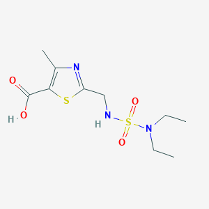 molecular formula C10H17N3O4S2 B7570503 2-[(Diethylsulfamoylamino)methyl]-4-methyl-1,3-thiazole-5-carboxylic acid 