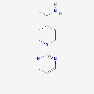 molecular formula C12H20N4 B7570509 1-[1-(5-Methylpyrimidin-2-yl)piperidin-4-yl]ethanamine 