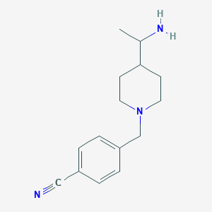 molecular formula C15H21N3 B7570511 4-[[4-(1-Aminoethyl)piperidin-1-yl]methyl]benzonitrile 