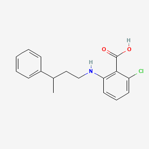 molecular formula C17H18ClNO2 B7570521 2-Chloro-6-(3-phenylbutylamino)benzoic acid 