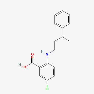 molecular formula C17H18ClNO2 B7570526 5-Chloro-2-(3-phenylbutylamino)benzoic acid 