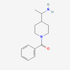 molecular formula C14H20N2O B7570534 [4-(1-Aminoethyl)piperidin-1-yl]-phenylmethanone 