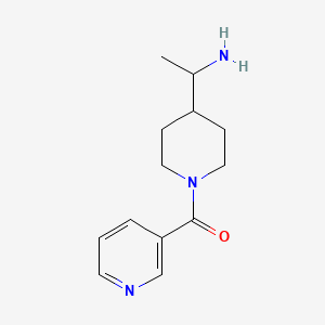 molecular formula C13H19N3O B7570568 [4-(1-Aminoethyl)piperidin-1-yl]-pyridin-3-ylmethanone 