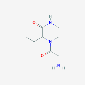 molecular formula C8H15N3O2 B7570581 4-(2-Aminoacetyl)-3-ethylpiperazin-2-one 