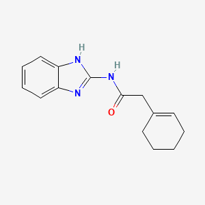 molecular formula C15H17N3O B7570589 N-(1H-benzimidazol-2-yl)-2-(cyclohexen-1-yl)acetamide 