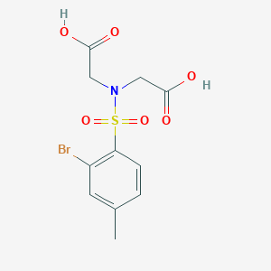 molecular formula C11H12BrNO6S B7570613 2-[(2-Bromo-4-methylphenyl)sulfonyl-(carboxymethyl)amino]acetic acid 