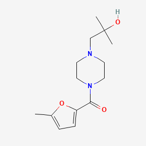 molecular formula C14H22N2O3 B7570616 [4-(2-Hydroxy-2-methylpropyl)piperazin-1-yl]-(5-methylfuran-2-yl)methanone 