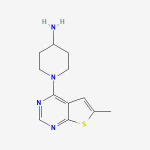 molecular formula C12H16N4S B7570637 1-(6-Methylthieno[2,3-d]pyrimidin-4-yl)piperidin-4-amine 