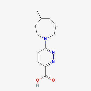 molecular formula C12H17N3O2 B7570639 6-(4-Methylazepan-1-yl)pyridazine-3-carboxylic acid 