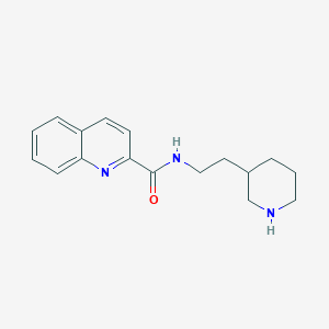 molecular formula C17H21N3O B7570649 N-(2-piperidin-3-ylethyl)quinoline-2-carboxamide 
