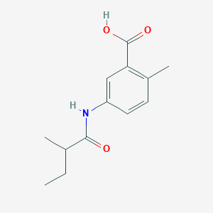molecular formula C13H17NO3 B7570664 2-Methyl-5-(2-methylbutanoylamino)benzoic acid 