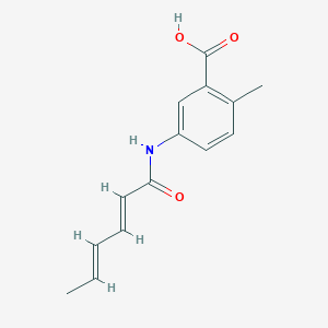 molecular formula C14H15NO3 B7570671 5-[[(2E,4E)-hexa-2,4-dienoyl]amino]-2-methylbenzoic acid 