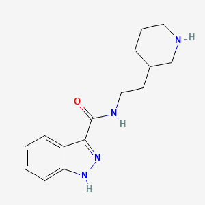 molecular formula C15H20N4O B7570678 N-(2-piperidin-3-ylethyl)-1H-indazole-3-carboxamide 