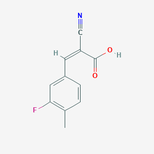 molecular formula C11H8FNO2 B7570715 (Z)-2-cyano-3-(3-fluoro-4-methylphenyl)prop-2-enoic acid 