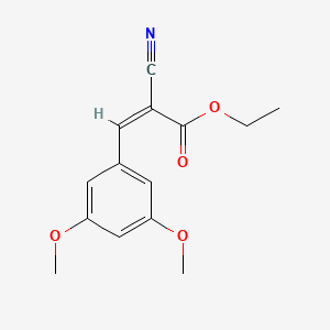 molecular formula C14H15NO4 B7570749 Ethyl (2Z)-2-cyano-3-(3,5-dimethoxyphenyl)prop-2-enoate 