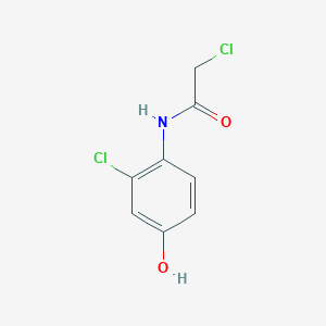 molecular formula C8H7Cl2NO2 B7570759 2-chloro-N-(2-chloro-4-hydroxyphenyl)acetamide 