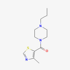 molecular formula C12H19N3OS B7570760 (4-Methyl-1,3-thiazol-5-yl)-(4-propylpiperazin-1-yl)methanone 